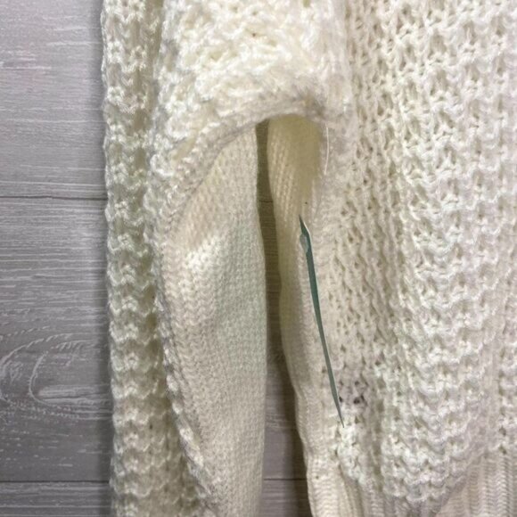 Abound Open Knit Crew neck‎ Pullover Sweater Ivory White XXS NWT - Picture 9 of 10